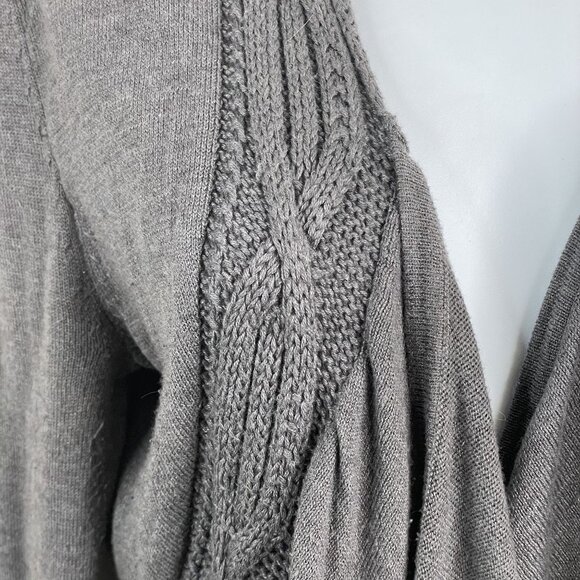 Vintage Y2K Long Line Cable Knit Cardigan Sweater Small Elena Vampire Layering - Picture 4 of 9